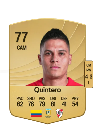 Juan Fernando Quintero card