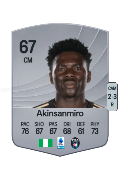 Ebenezer Akinsanmiro card