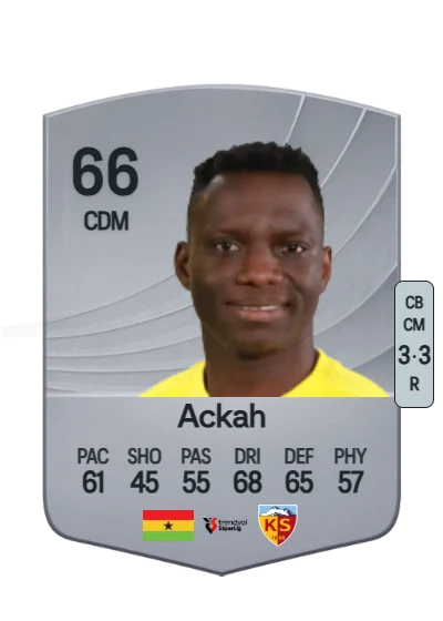 Yaw Ackah card