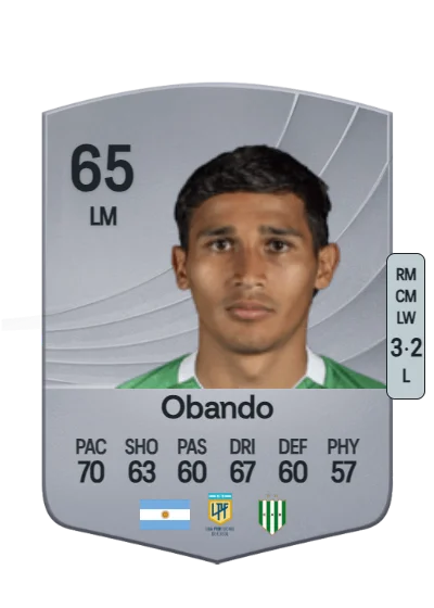 Agustín Obando card