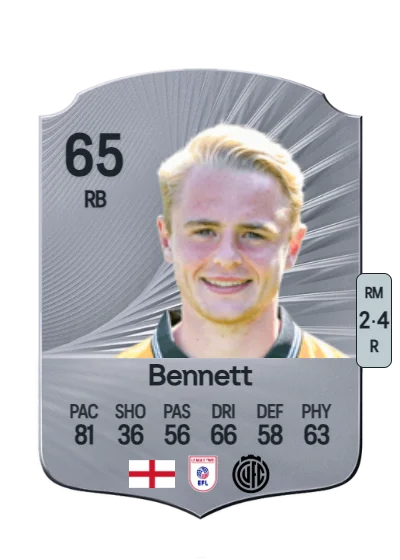 Liam Bennett card