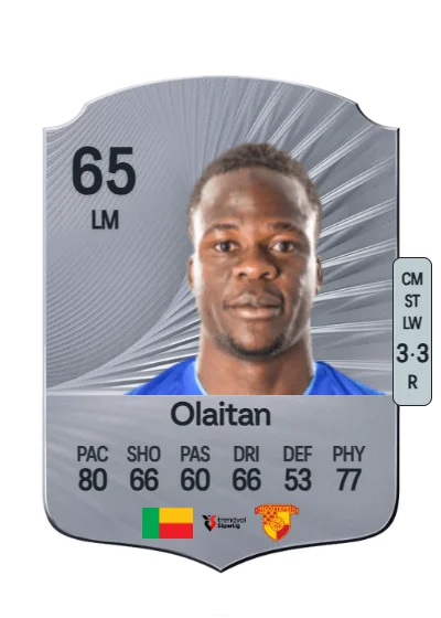 Junior Olaitan card