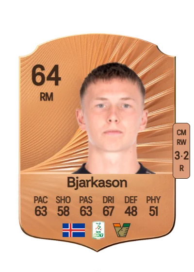 Bjarki Steinn Bjarkason card
