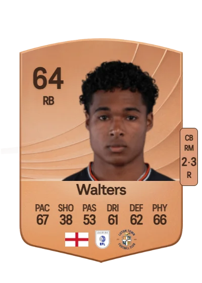Reuell Walters card