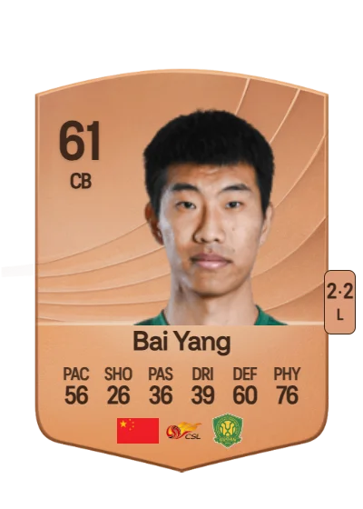 Yang Bai card