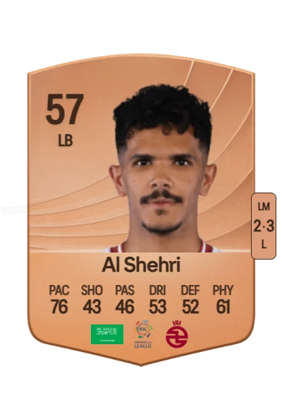 Sultan Al Shehri card
