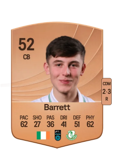 Cian Barrett card
