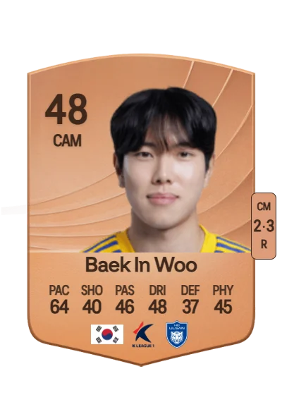 In Woo Baek card