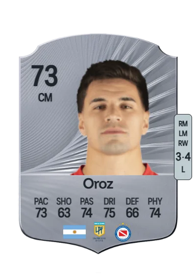 Nicolás Oroz card
