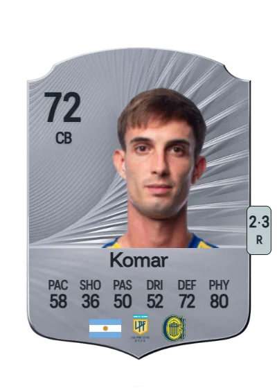 Juan Cruz Komar card