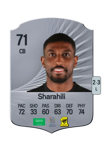 Ahmed Sharahili card