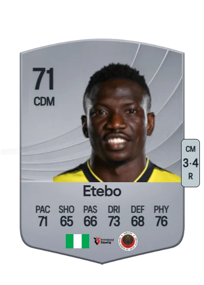 Oghenekaro Etebo card