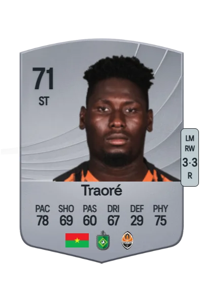 Lassina Traoré card