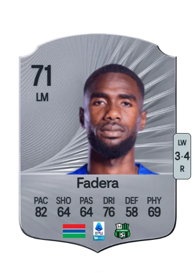 Alieu Fadera card