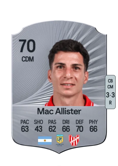 Francis Mac Allister card